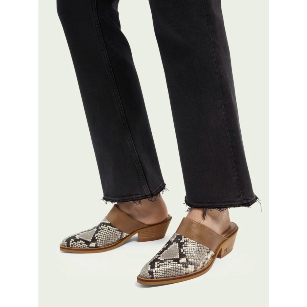 SCOTCH & SODA Corall Leather Mule US 7.5 Modern Goth Boho Cabincore Baddie
